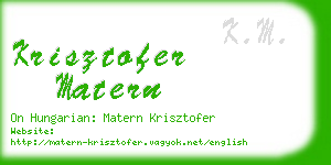 krisztofer matern business card